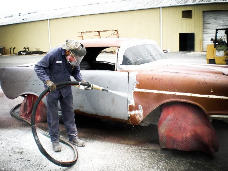 Automotive dust-free media blasting and surface restoration project by M&V Mobile Eco-Blast (project 5)