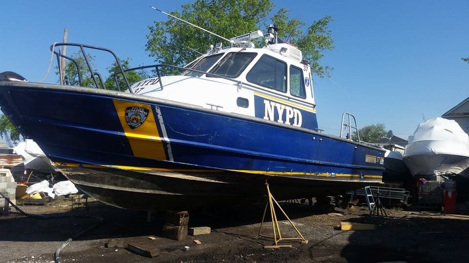 Marine dust-free media blasting and surface restoration project by M&V Mobile Eco-Blast (project 3)