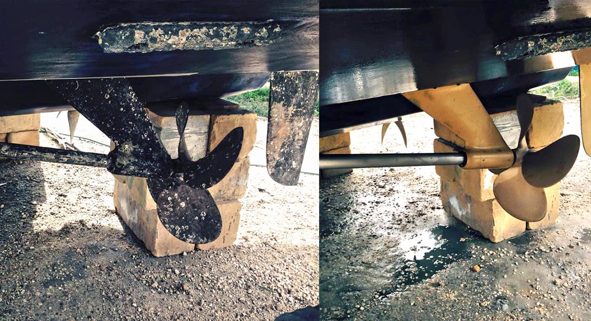 Marine dust-free media blasting and surface restoration project by M&V Mobile Eco-Blast (project 6)