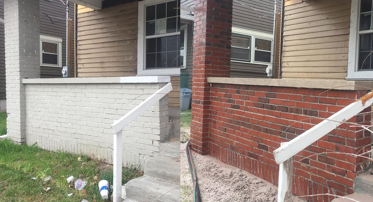 Residential dust-free media blasting and surface restoration project by M&V Mobile Eco-Blast (project 5)